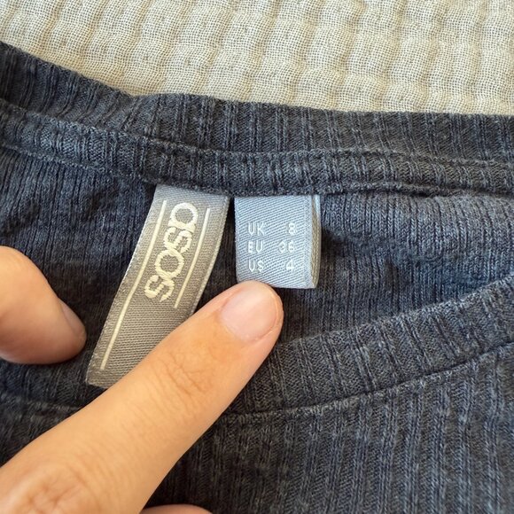 Asos Long Sleeve Ribbed Tunic w/ Side Slits - Picture 2 of 5